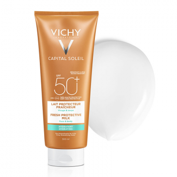 Vichy Capital Soleil Fresh Protective Milk SPF50+ Hydrating 300ml | apothecary.rs