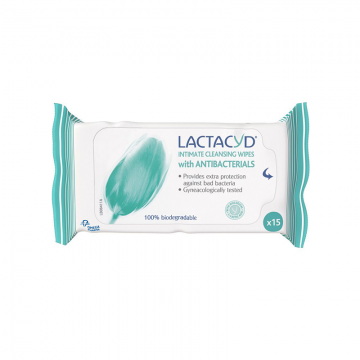 Lactacyd Intimate Cleansing Wipes with Antibacterials (maramice za intimnu negu) 15 kom | apothecary.rs