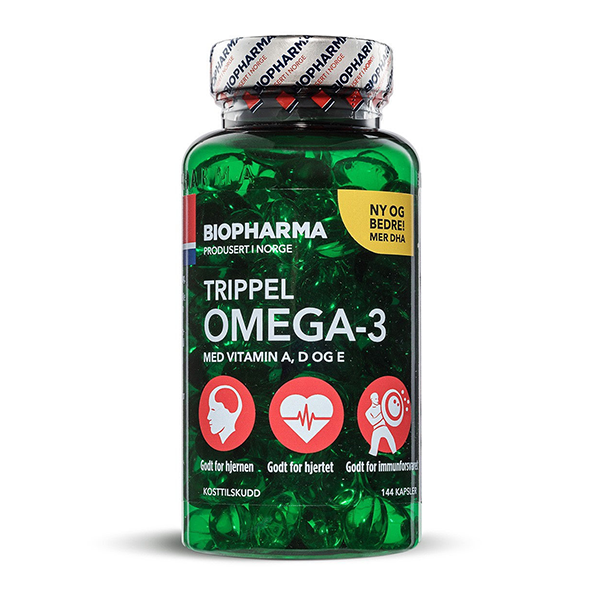 Biopharma Norveške Trippel Omega-3 kapsule (144 soft gel kapsula)