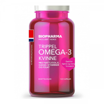 Biopharma Norveške Omega-3 kapsule za žene (120 soft gel kapsula)