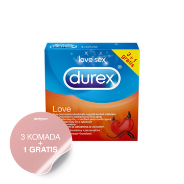 Love prezervativ 3kom + 1 GRATIS