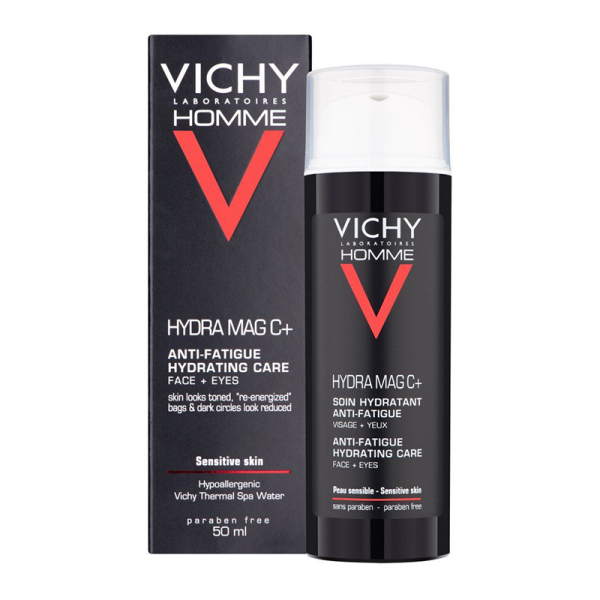 Vichy Homme Hydra Mag C+ hidrantna krema protiv znakova umora za lice i predeo oko očiju 50ml
