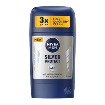 Nivea Men Silver Protect 48H Anti-Bacterial Protection Antiperspirant Stick 50ml | apothecary.rs