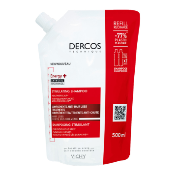 Vichy Dercos Energy+ stimulišući šampon protiv gubitka kose (Dopuna / Refill) 500ml  | apothecary.rs