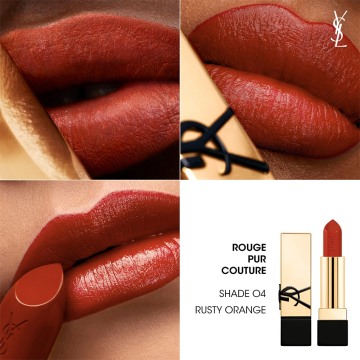 YSL Yves Saint Laurent Rouge Pur Couture Satin (O4 Rusty Orange) 3.8g | apothecary.rs