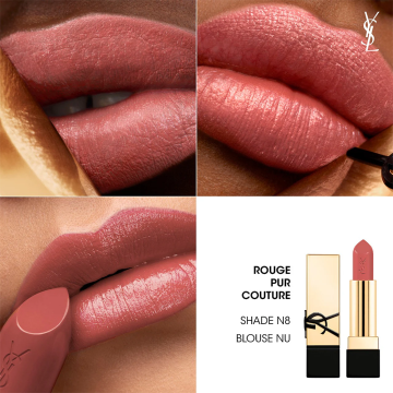 YSL Yves Saint Laurent Rouge Pur Couture Satin (N8 Blouse Nu - Rosy Nude) 3.8g | apothecary.rs