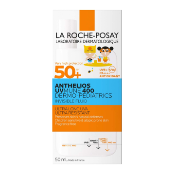 La Roche-Posay Anthelios UVMune 400 Dermo-Pediatrics Kids Ultra Light Invinsible Fluid SPF50+ 50ml | apothecary.rs