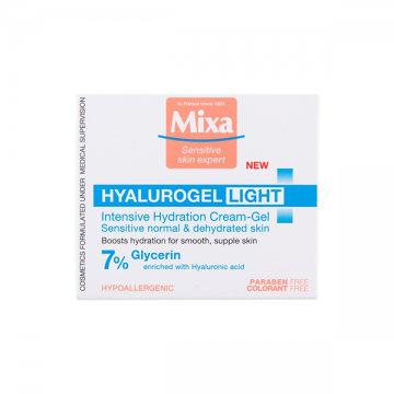 Mixa Hyalurogel Light intenzivna hidratacija, osetljiva normalna i dehidrirana koža 50 ml