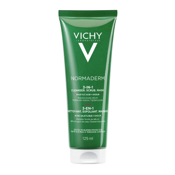 Vichy Normaderm 3in1 Cleanser, Scrub, Mask (3u1 krema za čišćenje lica, piling, maska) 125 ml | apothecary.rs