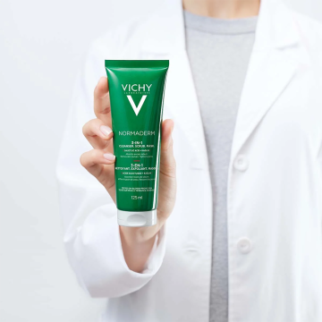 Vichy Normaderm 3in1 Cleanser, Scrub, Mask (3u1 krema za čišćenje lica, piling, maska) 125 ml | apothecary.rs