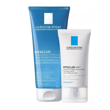 La Roche-Posay Effaclar gel za čišćenje lica 200ml + Effaclar Mat krema 40ml