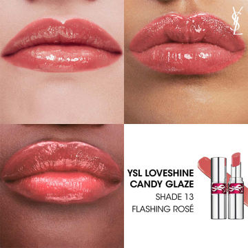 YSL Yves Saint Laurent Candy Glaze (N°13 Flashing Rosé) Lip Gloss Stick 3.2g | apothecary.rs