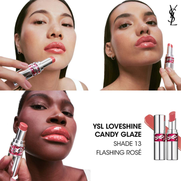 YSL Yves Saint Laurent Candy Glaze (N°13 Flashing Rosé) Lip Gloss Stick 3.2g | apothecary.rs