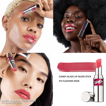 YSL Yves Saint Laurent Candy Glaze (N°13 Flashing Rosé) Lip Gloss Stick 3.2g | apothecary.rs