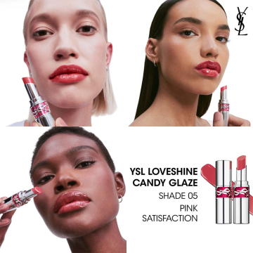 YSL Yves Saint Laurent Candy Glaze (N°5 Pink Satisfaction) Lip Gloss Stick 3.2g | apothecary.rs