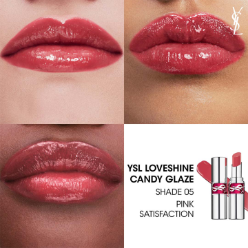 YSL Yves Saint Laurent Candy Glaze (N°5 Pink Satisfaction) Lip Gloss Stick 3.2g | apothecary.rs