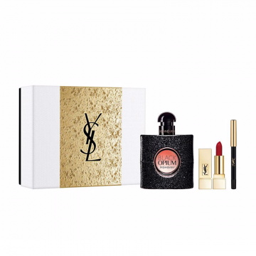 YSL Yves Saint Laurent Black Opium poklon set (Eau de Parfum 50ml + Mini Rouge Pour Couture + Mini Dessin Du Regar)