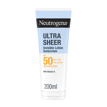 Neutrogena Ultra Sheer SPF50 Invisible Lotion Sunscreen 200ml | apothecary.rs