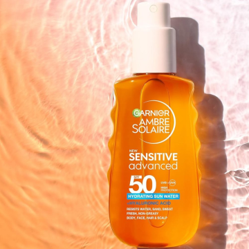 Garnier Ambre Solaire Sensitive Advanced SPF50 Hydrating Sun Water 150ml | apothecary.rs