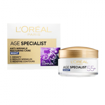 L'Oréal Age Specialist 55+ noćna krema za lice 50ml | apothecary.rs