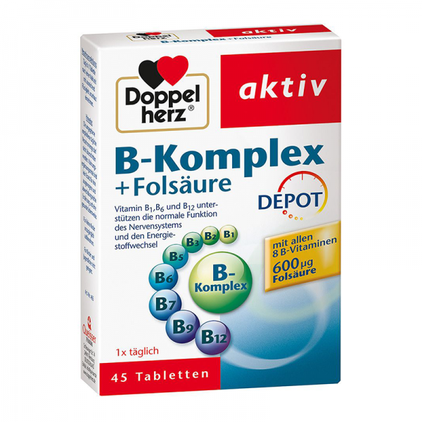 Doppelherz Aktiv B-Komplex + folna kiselina 45 tableta | apothecary.rs