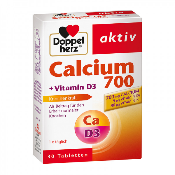 Doppelherz Aktiv Kalcijum 700 + Vitamin D3 30 tableta | apothecary.rs