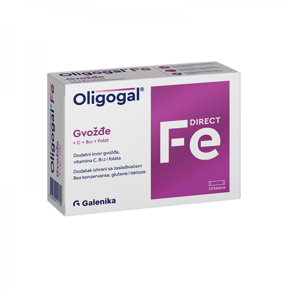 Oligogal Fe Direct (Gvožđe + C + B12 + Folat) 14 kesica | apothecary.rs