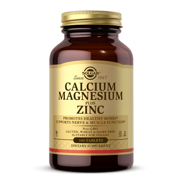 Solgar Calcium Magnesium + Zinc 100 tableta